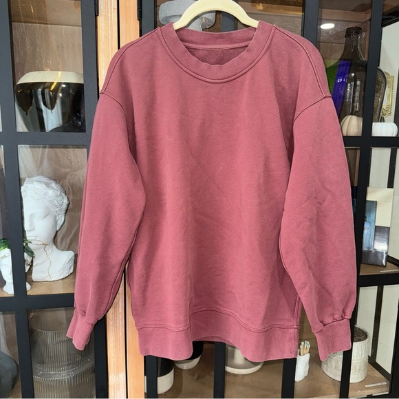 Lululemon crewneck Perfectly Oversized Brier Rose brick rust sweatshirt top - Picture 6 of 6